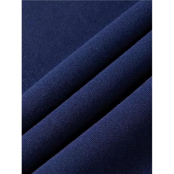 NWT Men's Technical Quarter-Zip Hoodie Navy Blue Utility Pocket Sweatshirt - Picture 3 of 5